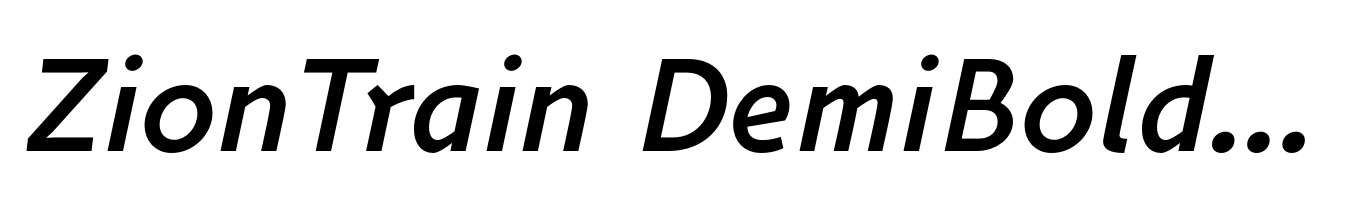 ZionTrain DemiBold Italic